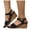 Black, variant on Platform Wedge Sandals for Women Open Toe Lightweight Non Slip Dress Shoes Comfortable Slip On Walking Sandal with Ankle Strap Orange Size 9