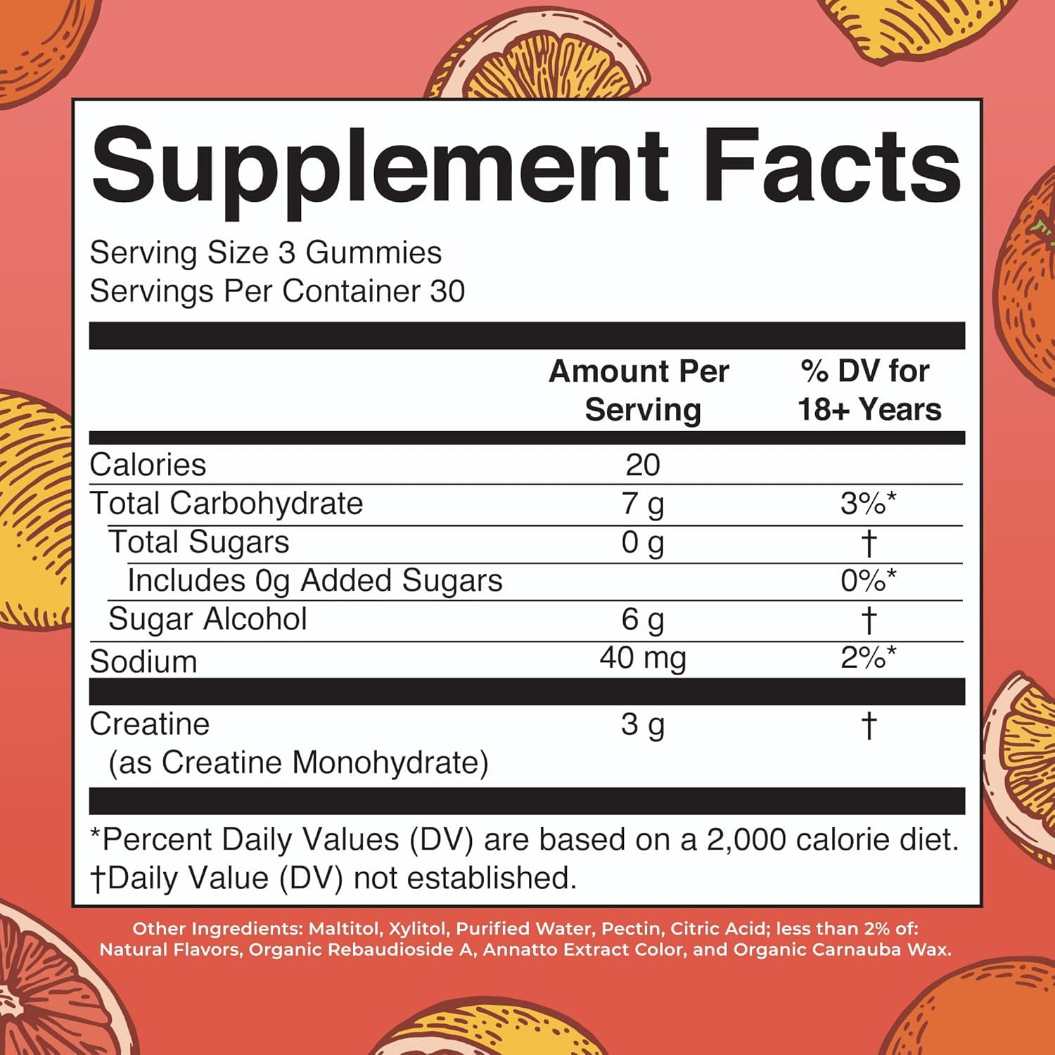 MaryRuth's Creatine Gummies, Tangerine Citrus 90 ct