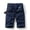 Blue, variant on Jophufed Fashion Men's Pants Pocket Zipper Buttons Solid Leisure Time Tooling Shorts Cargo Pants