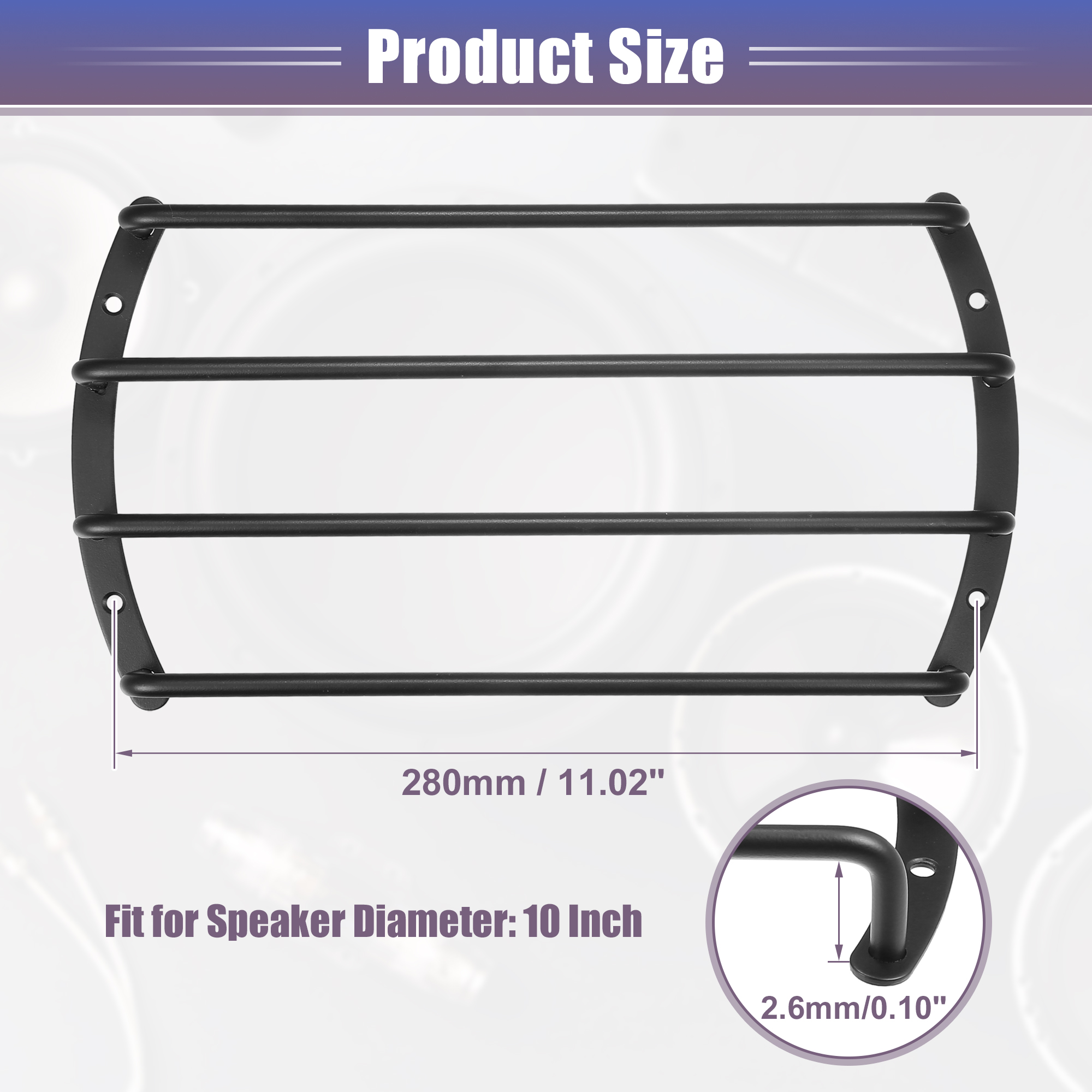Unique Bargains Universal Speaker Grill Bar Audio Speaker Subwoofer Grill Cover 10"