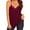 Wine Red, variant on BadPiggies Women's Cami Tank Top Sexy V Neck Strappy Lace Trim Casual Sleeveless Blouse Shirts Solid Color Camisole (S, Blue)