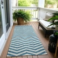 thumbnail image 6 of Addison Rugs Chantille Indoor/Outdoor Transitional Chevron Teal Washable Runner Rug, 2'3" x 7'6", 6 of 6