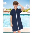 thumbnail image 3 of Sudadera con Capucha para Niñas BesserBay de Tela Toalla Azul Marina 9-10A, 3 of 5