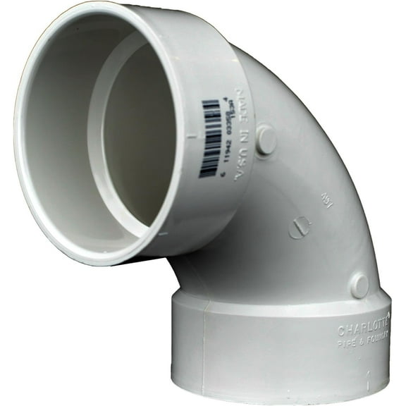 Charlotte Pipe Elbow PVC Dwv 4" 90 Deg.