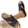 thumbnail image 4 of Orthopedic Sandals for Women Comfortable Beach Orthotic Sandals with Arch Support Navy 8, 4 of 4