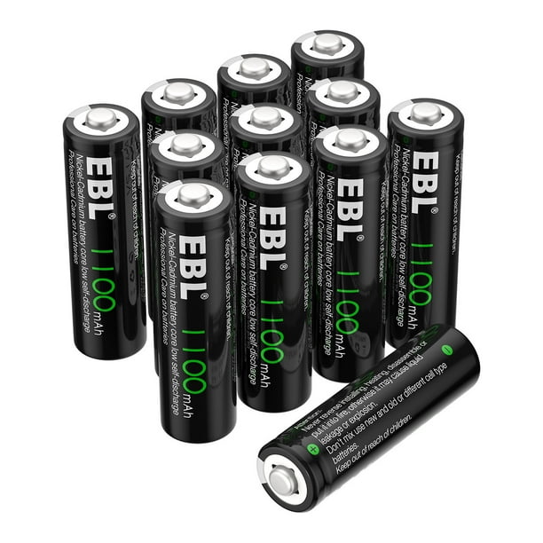 EBL 12Pack 1100mAh AA Battery NiCD Rechargeable Batteries for Garden