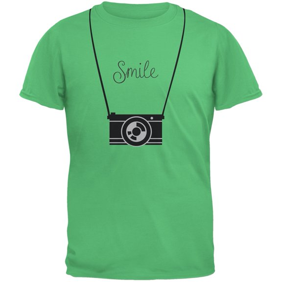 Smile Hanging Camera Green Youth T-Shirt - Youth Large