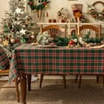 thumbnail image 4 of Mantel rectangular de tartán a cuadros navideños, manteles de Navidad a cuadros, 4 of 7