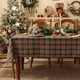 thumbnail image 4 of Mantel rectangular de tartán a cuadros navideños, manteles de Navidad a cuadros, 4 of 7