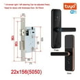 thumbnail image 2 of Door Lock, Tuya Electronic Smart Door Lock With Biometric Finrprint / Smart Card / Password / Key Unlock/ USB Emerncy Char ,Easy to Install, 2 of 7