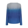 thumbnail image 4 of CEHVOM Chemises Aguichant Slim pour Femmes Boutons Décontractés Imprimés Manches Longues Col Rond Blouses Tops, 4 of 5