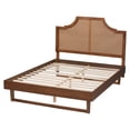 thumbnail image 3 of Baxton Studio Francine Modern Ash Walnut Woven Rattan Queen Size Bed, 3 of 6