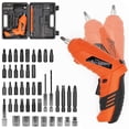 thumbnail image 1 of Electric Cordless Screwdriver, 47-in-1 Drill Driver Screwdriver Set,3.6V Battery Power Rechargeable Screwdriver kit,Rotatable Dual Position Handle with LED Light Charger for Home Office Work, 1 of 9