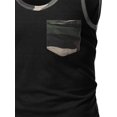thumbnail image 3 of FashionOutfit Men's Contrast Colorblock Round Neck Tank Tops, 3 of 3