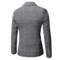 thumbnail image 4 of UVEASISHA Big and Tall Mens Suit Jacket Winter Flannel Warm Business Blazer Slim Fit Casual One Button Plaid Jackets Formal Office Coats Deal of The Day Clearance,Dark Gray,XL, 4 of 4