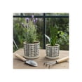 thumbnail image 4 of Ceramic Flower Pots and Planters for Home Decor - Plant Pots for Indoor or Outdoor Succulents and Houseplants - Modern Pots for Plant Stands Ideal for Garden and Patio Set of 2 - 8", 6" Ivory & Tan, 4 of 13