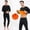 Black, variant on Men's Thermal Underwear Set, Microfiber Soft Fleece Lined Long Johns, Winter Warm Base Layer Top & Bottom