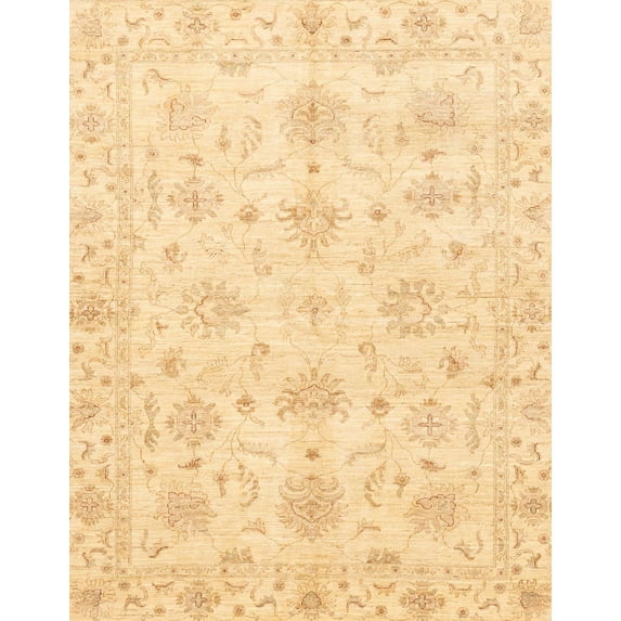 Ahgly Company Indoor Rectangle Abstract Brown Gold Oriental Area Rugs, 3' x 5'