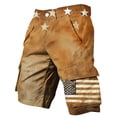 thumbnail image 2 of Jessboyy Men's 4th of July Cargo Shorts American Flag Printed 250 Anniversary Patriotic Shorts with Pockets no Belt Independence Day Multicolor,L, 2 of 7