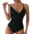 thumbnail image 4 of MSJUHEG Push Up Swimwear,Tummy Control Swimsuits for Women,Womens Tankini Bathing Suits,Plus Size One Piece Swimsuit,One Piece Swimsuits,Cross Back,Swimsuits for Women 2025 Black L, 4 of 8