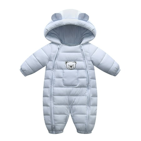 

Youmylove Thick Snowsuit Toddler Jacket Girls Coat Jumpsuit Outdoor Boys Warm Windproof Baby Hooded Romper Kids Boys Coat Jacket Cute Clothing