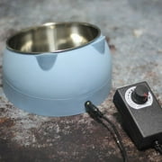 Easy Cleaning Adjustable 15° Raised Constant 30°C Protection Neck Heating Pet Feeding Heated Cat Bowl Cat Food Bowl Dogs Feeder BLUE 0-30 ADJUSTABLE