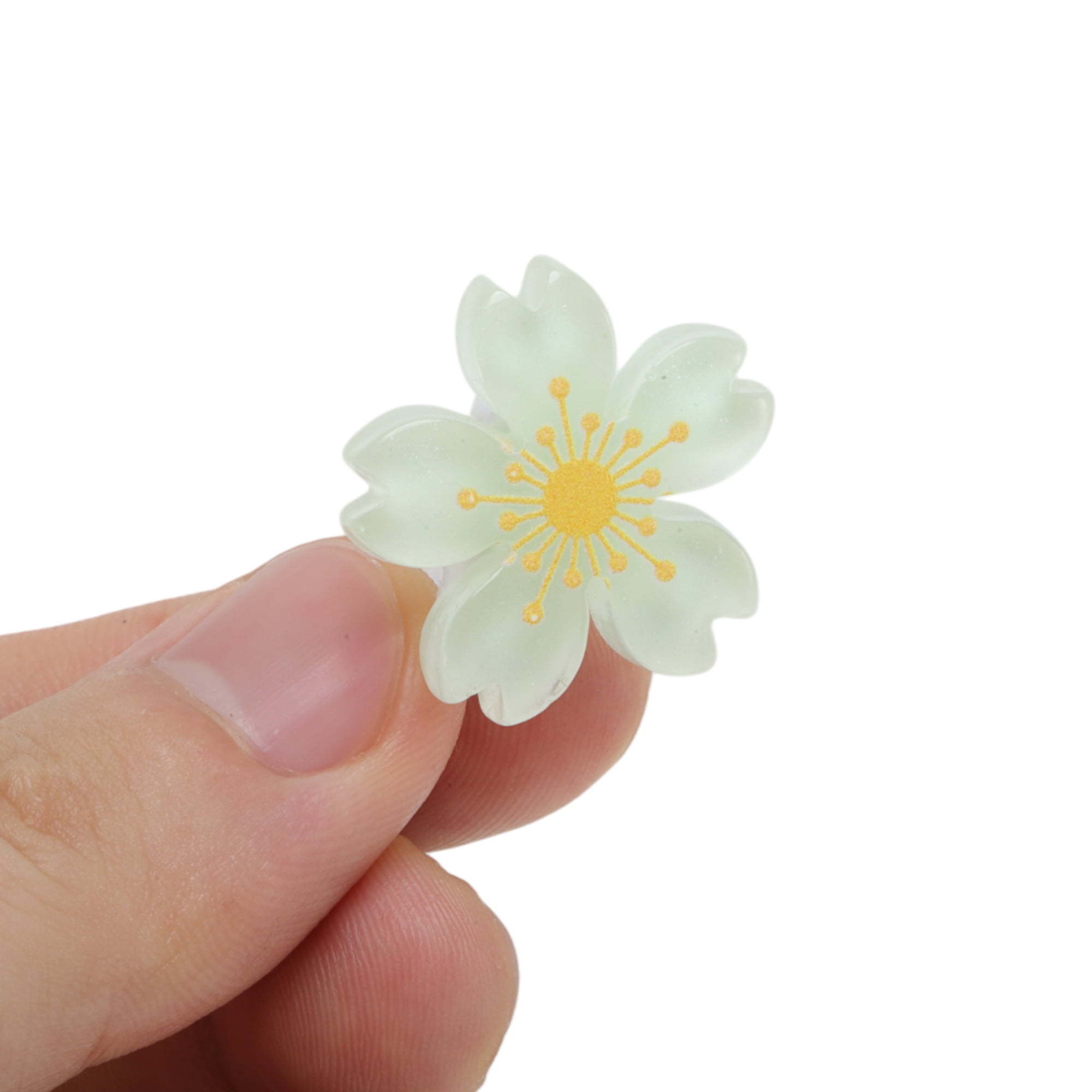 Unique Bargains Cute Flower Shoelace Charms for Personalizing 1 Pair Light Green