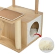 thumbnail image 5 of Vibrant Life 7-Level 53" Natural Wood Cat Tree with Condo, Ladder, and Acrylic Hammock, Beige, 5 of 9