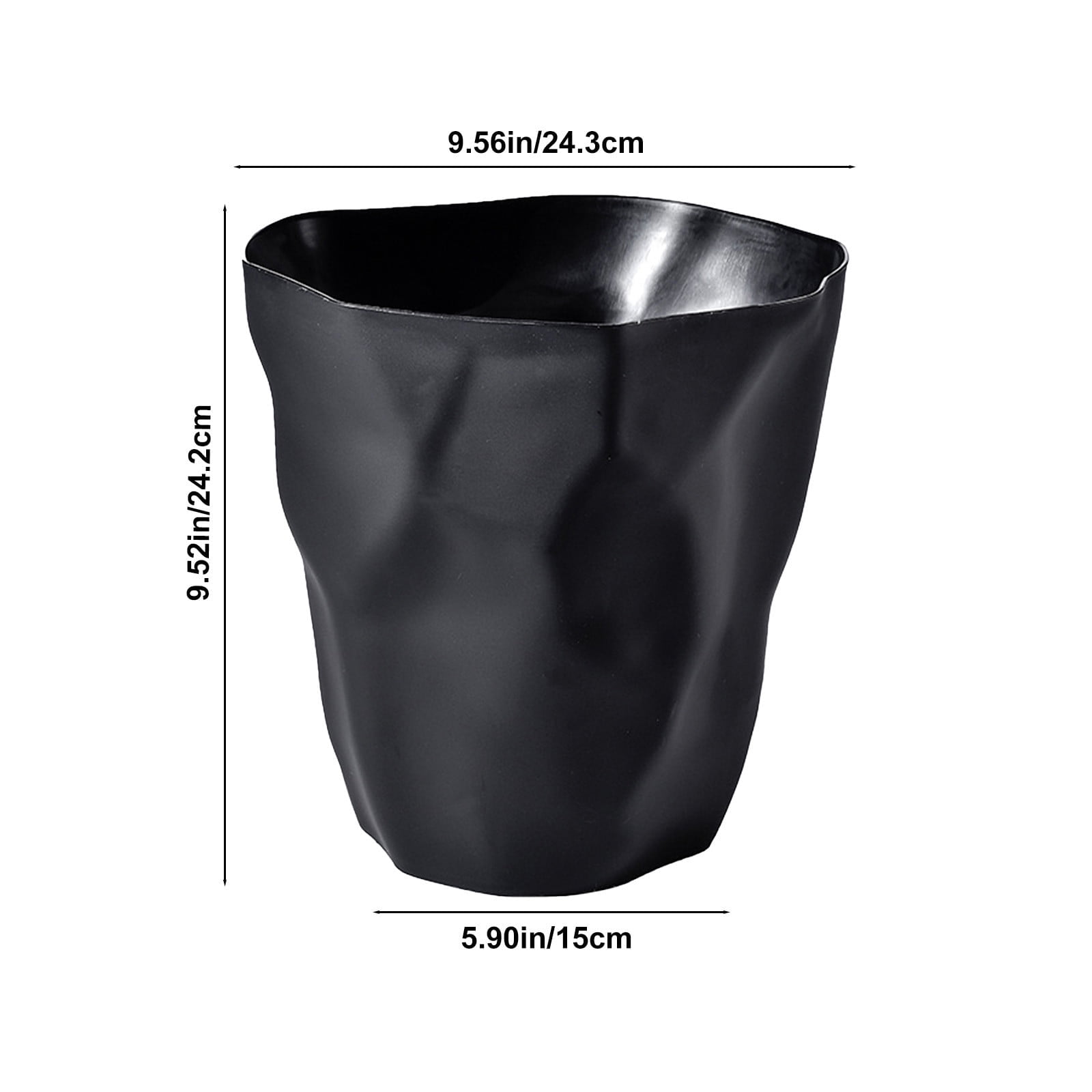 potrochi Round Plastic Bathroom Garbage Can, Plastic Wastebasket, Trash Can, Wastebasket, Garbage Bin, Trash Can for Bathroom, Bedroom, and Kids Room - Small Bathroom Trash Can