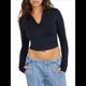 thumbnail image 1 of Chaqueta Corta de Entrenamiento para Mujer, con Cremallera , Corte Ajustado, Ligera y con Aberturas para los Pulgares. Negro XL, 1 of 7