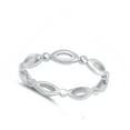 thumbnail image 4 of Eternity Marquise Stackable Ring .925 Sterling Silver Band Jewelry Female Male Unisex Size 7, 4 of 4