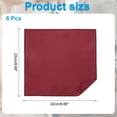 thumbnail image 2 of Uxcell Men's Pocket Squares Hankie Satin Solid Suits Handkerchief Bulk Set Red, 2 of 7