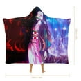 thumbnail image 2 of Demon Slayer Wearable Blanket Cloak Arctic Velvet Hooded Blanket Soft Fuzzy Hoodie Blanket Cape for Adults Kids 40"x50", 2 of 8