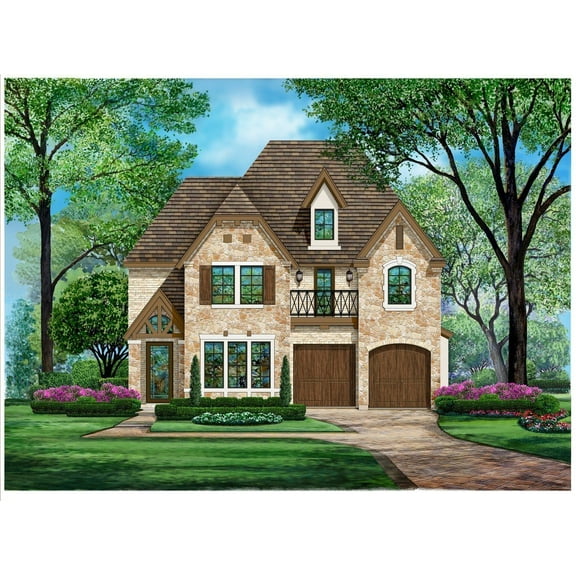 015-1083: Luxury Narrow lot 3 Bed, 4 Bath Luxury Home Plan, 3603 Sq Ft: Full Blueprints with License to Build by Home Plan Marketplace - Lesuto