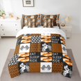 thumbnail image 2 of Homewish Outdoor Motocross 7-Piece Twin Bedding Sets,Extreme Sport Bedding Comforter Set,Orange White Black Sheet Sets For Boys,Lightweight Room Decorative Reversible, 2 of 8