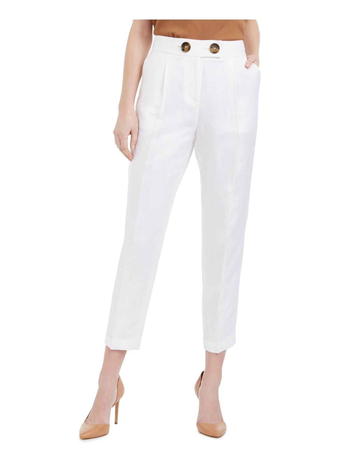 Calvin Klein Womens Linen Slim Fit 