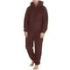 thumbnail image 5 of Pijama de una pieza con capucha y cremallera para hombre de Augper, cálido y polar, suave, para adultos, para invierno, 5 of 7
