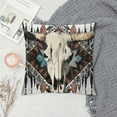 thumbnail image 2 of Boho Cow Aztec Western Bull Skull Throw Pillow Covers ,Boho Cow Aztec Western Decor, 2 of 5