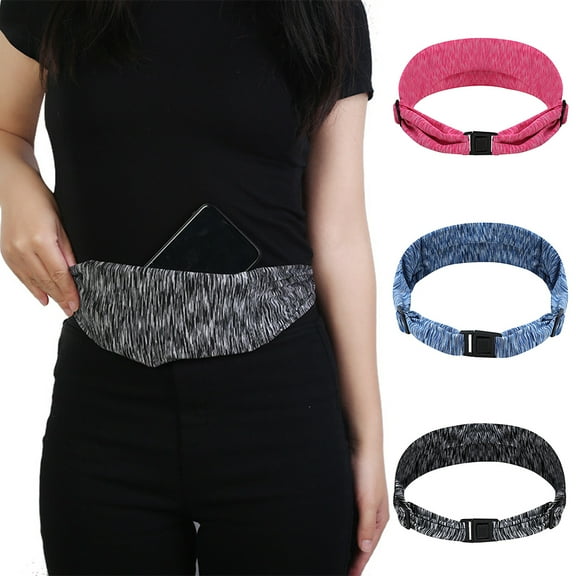 SPRING PARK Running Belt Double Layer Waist Pack - Ultrathin Runners Belt Fanny Pack for Hiking Fitness Running Pouch for Phones