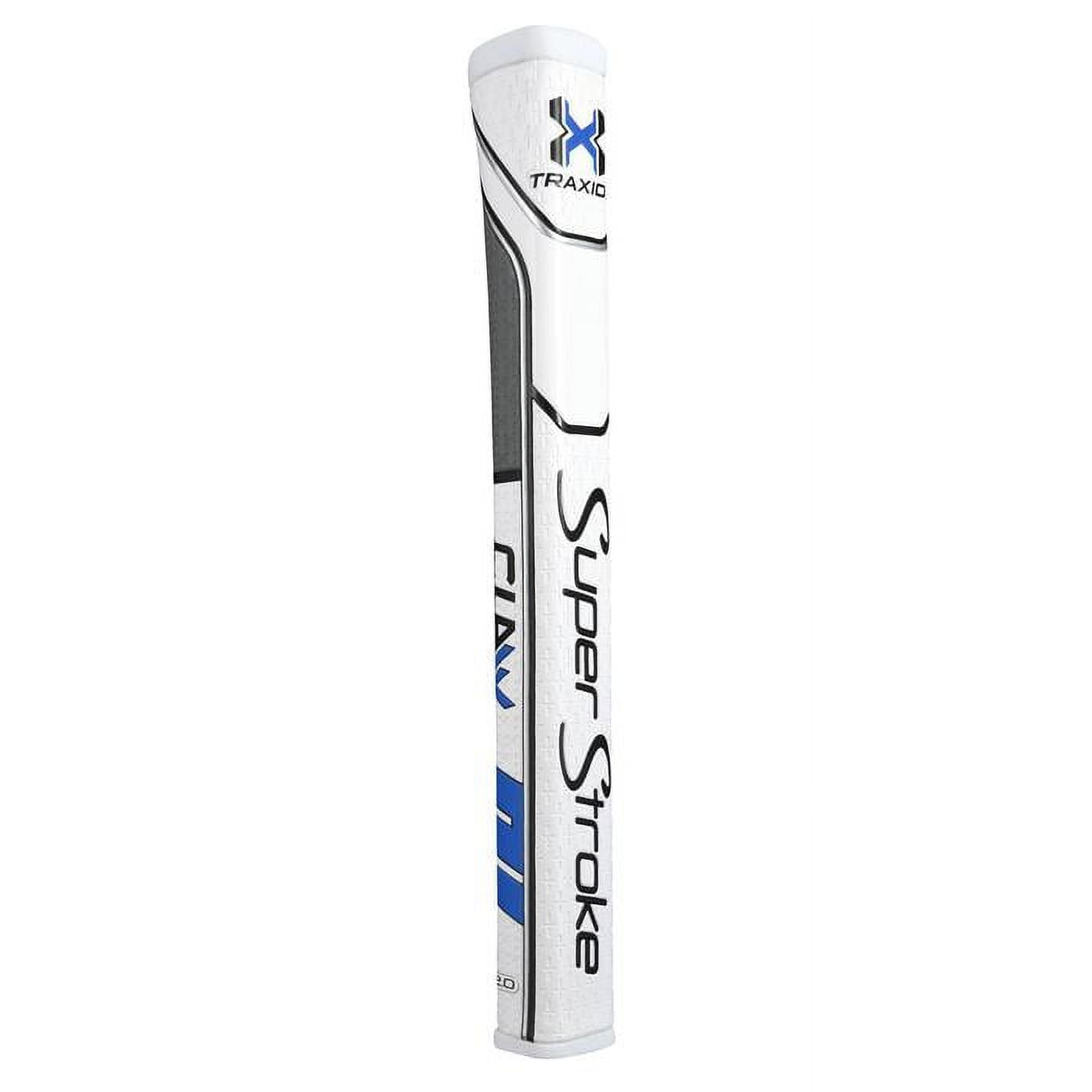 SuperStroke Traxion Claw® Golf Putter Grip, White/Red (Claw® 1.0) | Advanced Surface Texture that Improves Feedback and Tack | Minimize Grip Pressure with a Unique Parallel Design | Tech-Port