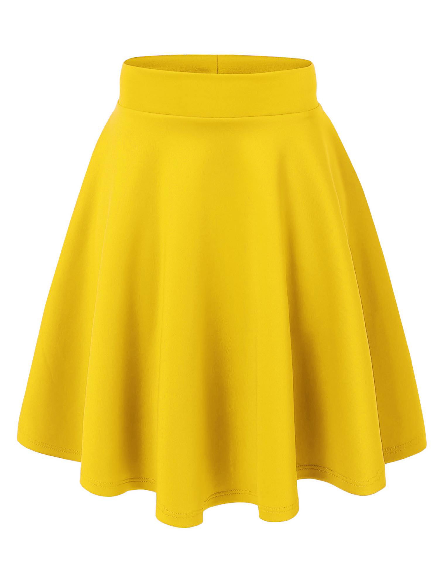 Made by Johnny - MBJ WB829 Womens Flirty Flare Skirt XXL YELLOW ...