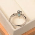 thumbnail image 3 of London blue topaz ring, engagement ring, pear cut blue gemstone, sterling silver ring for women, 3 of 3