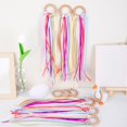 thumbnail image 3 of Wood Ribbon Sensory Toys, Early Inspired Sensory Toys Ribbon Runner Toys Colour Learning Hand Set for Kids Children Toddlers Baoblaze Juguetes de la cinta del arco iris, 3 of 8