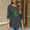thumbnail image 7 of Bcresic Women's St Patrick's Day Shirt 3/4 Sleeve Tops Clover Shenanigans Tees Casual Round Neck Pullover Top Lucky Shamrock T-shirts 2026 Spring Summer Clothes B09-Gray,Medium, 7 of 7