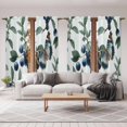 thumbnail image 6 of Blueberry Spring Leaves Kitchen Curtain for Berdoom Living Room Cafe 72 Inch Length, Farmhouse Botanical Branches Tiers Curtains Light Filtering Drapes Rod Pocket Window Treatment 2 Panels 52"Wx72"L, 6 of 8
