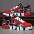thumbnail image 4 of 4 Colors Available Men's Korean-Style Fall Sneakers -  Matching Couple Outfits - Grid/Solid Color (4 Colors) | Unisex for Men ，Low-Top Round Toe Lace-Up Casual Shoes Suitable for Travel, 4 of 9