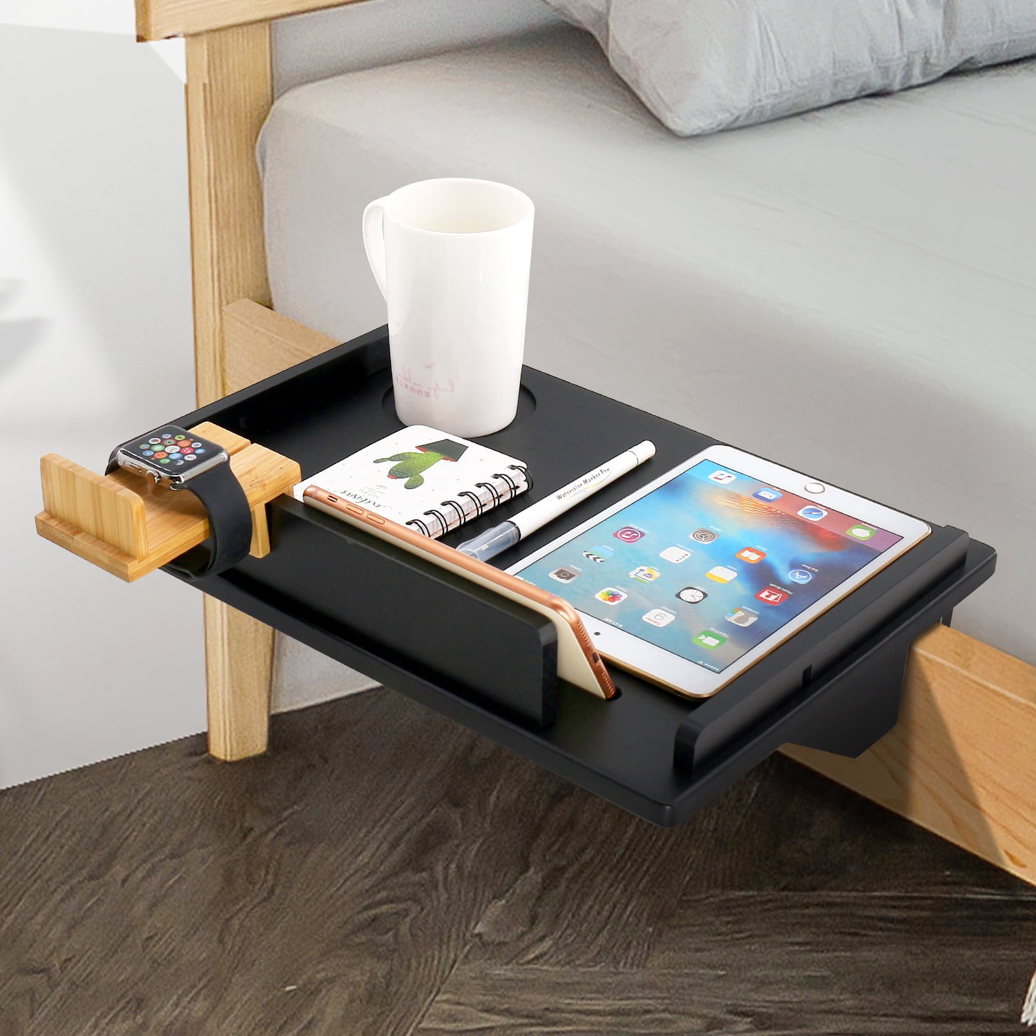 Buy Bedside Shelf for Bunk Bed, Bamboo Attachable Bed Shelf, Great Use