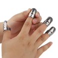 thumbnail image 3 of Cergrey Protecteur de Doigt, 4 Pcs Protecteur de Doigt en Acier Inoxydable Évite les Abîmes pour Couper Trancher, Garde de Doigt en Acier Inoxydable, 3 of 8