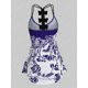 thumbnail image 2 of Tamaño de talla grande Flower Bowknot Top de doble correa Rosegal  Camisetas sin mangas de talla grande, 2 of 5