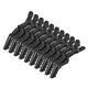 thumbnail image 1 of 10 pinzas para el cabello negras con forma de cocodrilo, agarre antideslizante seguro, para uso profesional en salones de belleza., 1 of 5